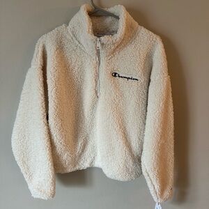 NWT Champion Cream Sherpa Jacket